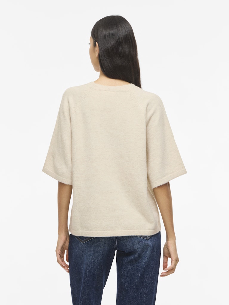 VILIGA 2/4 O-NECK KNIT TOP - Birch
