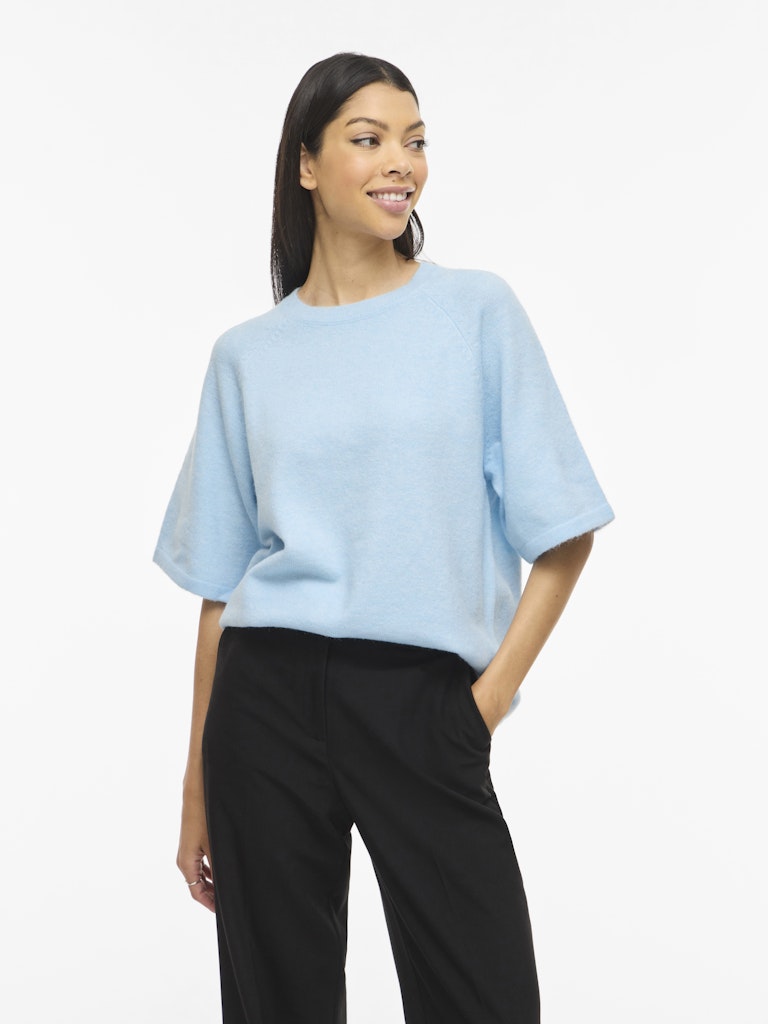 VILIGA 2/4 O-NECK KNIT TOP - Nantucket Breeze