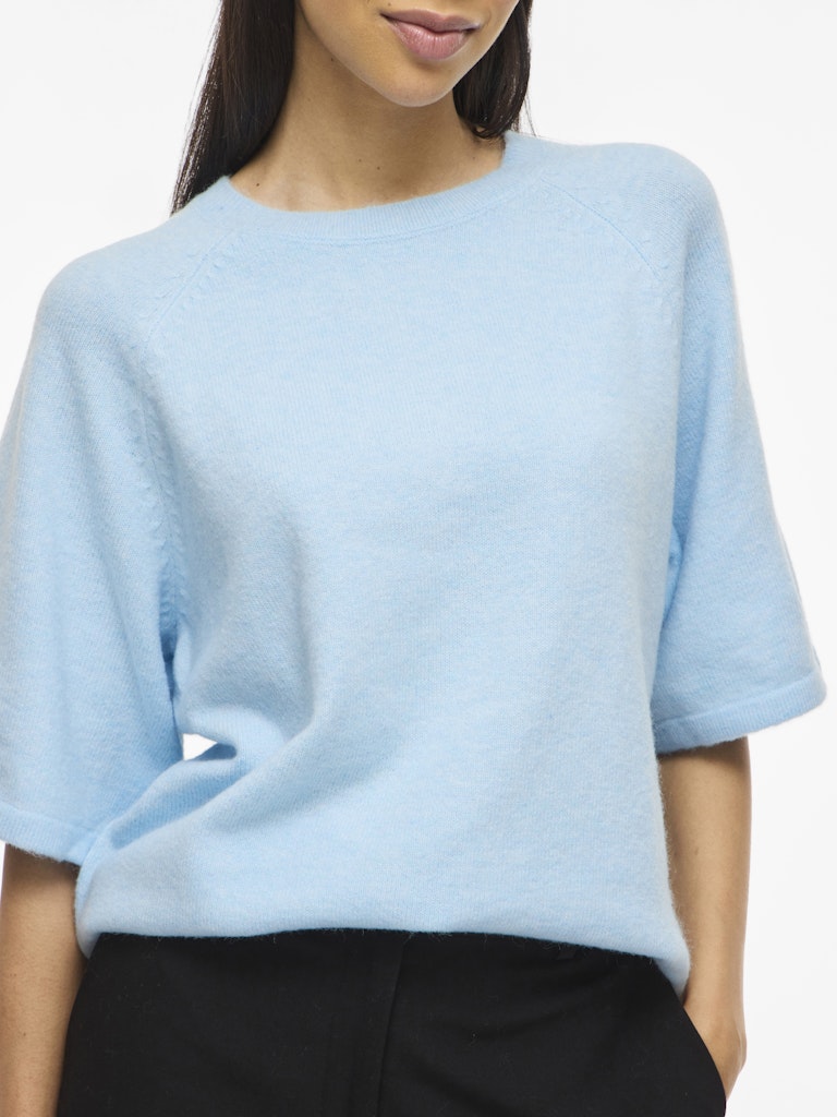 VILIGA 2/4 O-NECK KNIT TOP - Nantucket Breeze