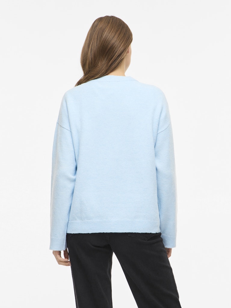 VILIGA L/S O-NECK KNIT TOP - Nantucket Breeze Melange
