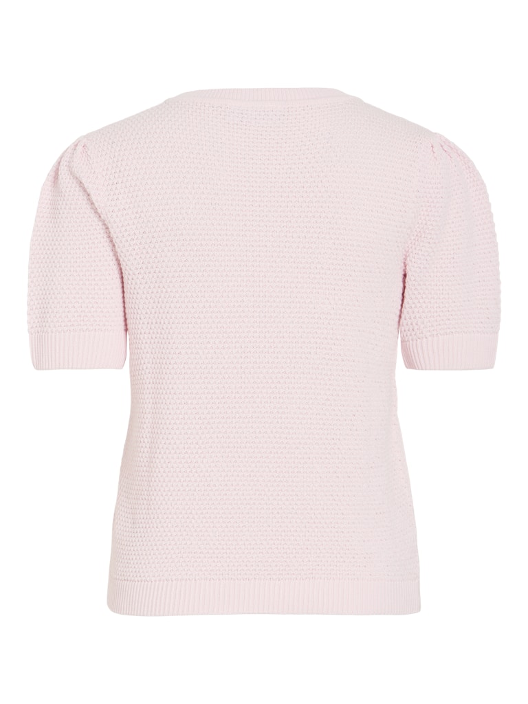 VIDALO O-NECK S/S KNIT TOP - Cherry Blossom