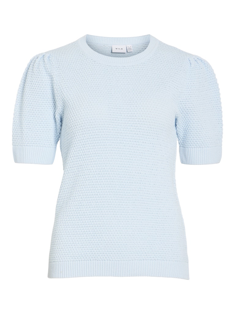 VIDALO O-NECK S/S KNIT TOP - Nantucket Breeze