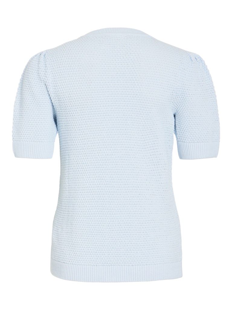 VIDALO O-NECK S/S KNIT TOP - Nantucket Breeze