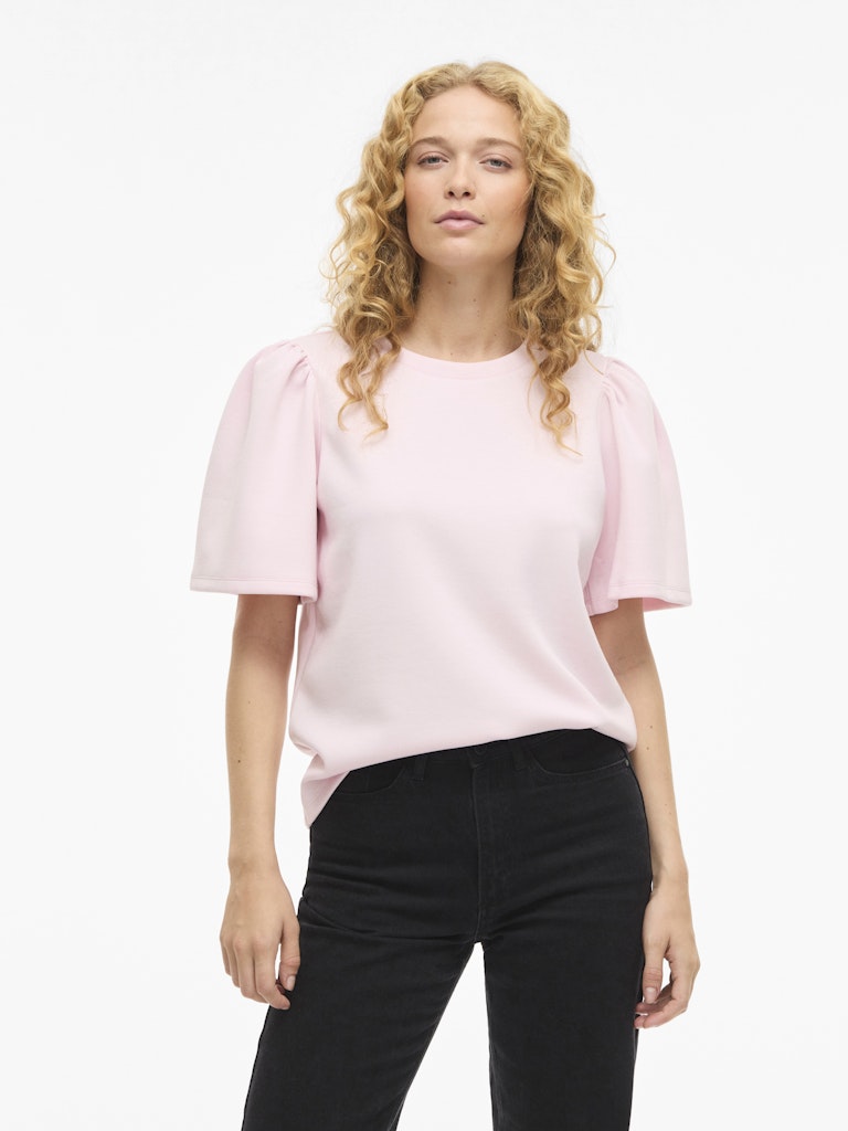 VISANDY 2/4 O-NECK SWEAT TOP - Cherry Blossom