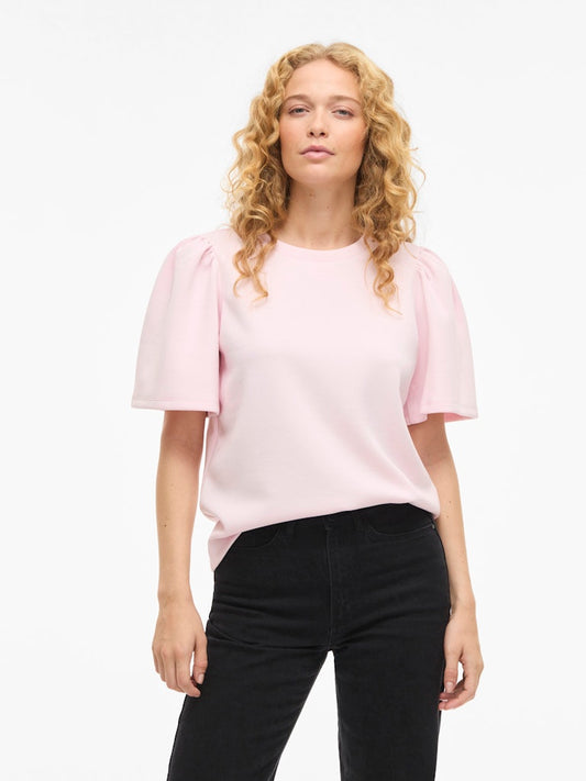 VISANDY 2/4 O-NECK SWEAT TOP - Cherry Blossom