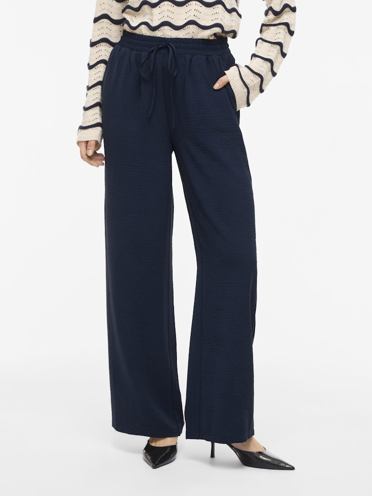 VIJOSA HW WIDE PANTS - Navy Blazer