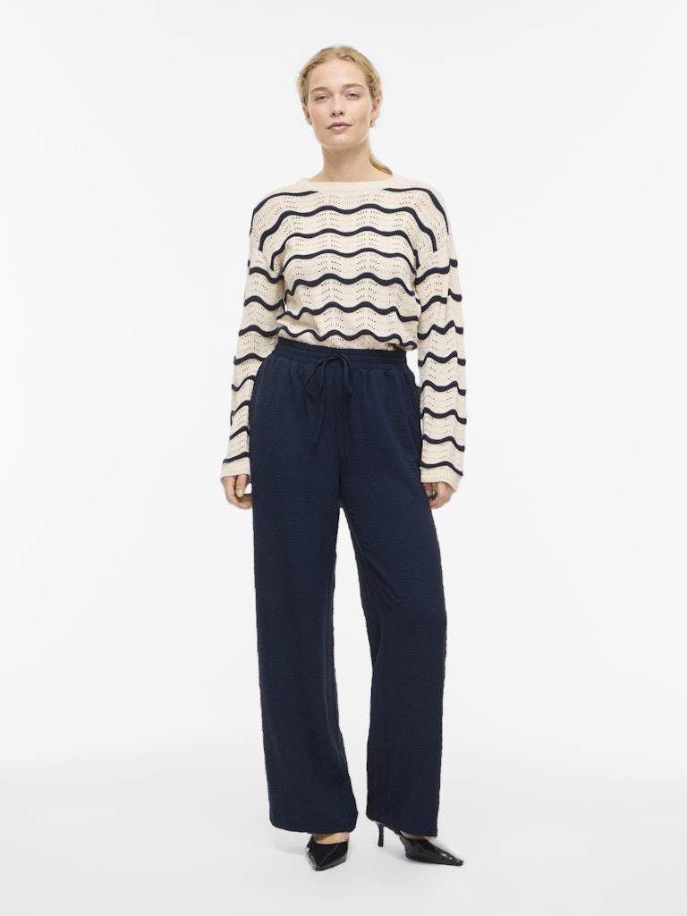 VIJOSA HW WIDE PANTS - Navy Blazer