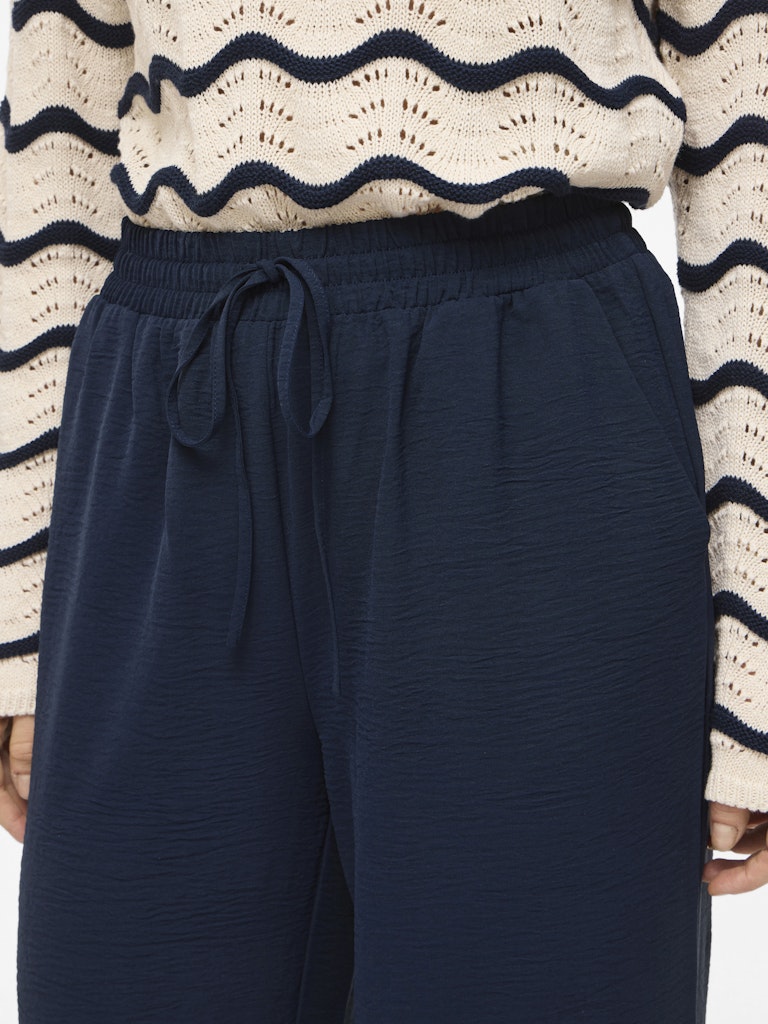 VIJOSA HW WIDE PANTS - Navy Blazer