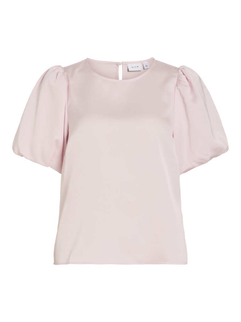 VIELLETTE 2/4 SATIN PUFF TOP - Cherry Blossom