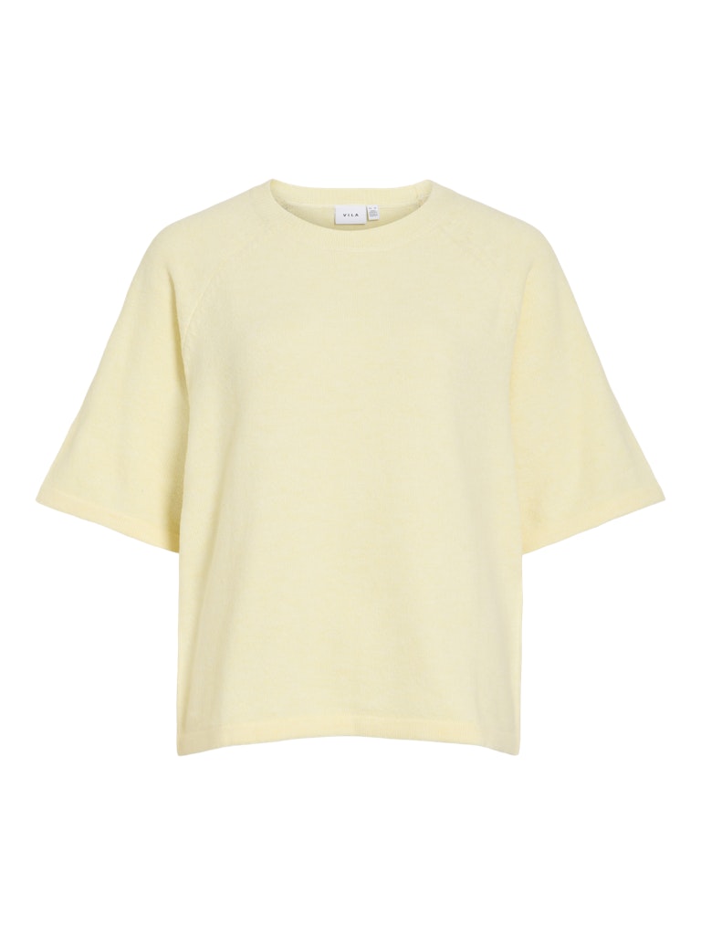 VILIGA 2/4 O-NECK KNIT TOP - Pastel Yellow