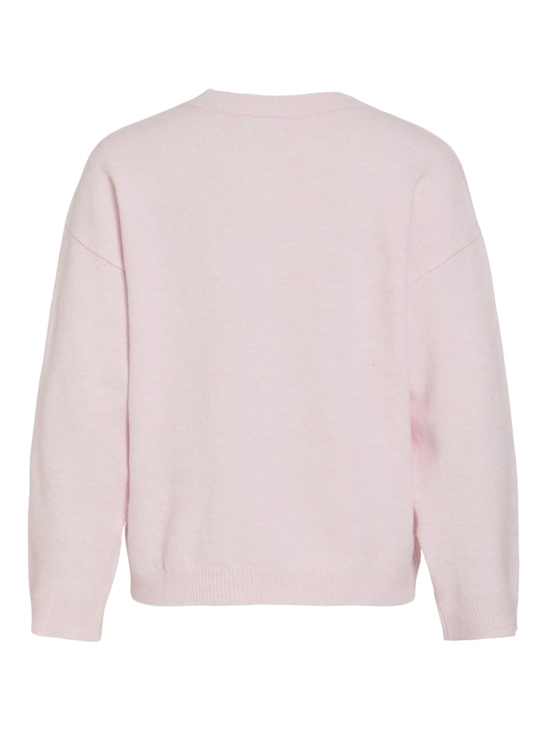 VILIGA L/S O-NECK KNIT TOP - Cherry Blossom Melange