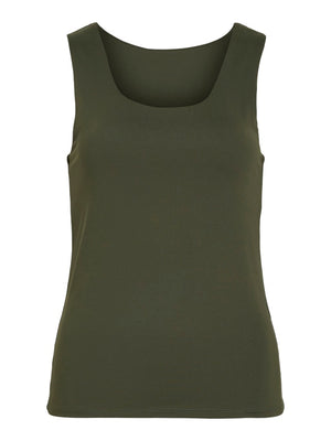 VIKENZA U-NECK S/L TANK TOP - Forest Night