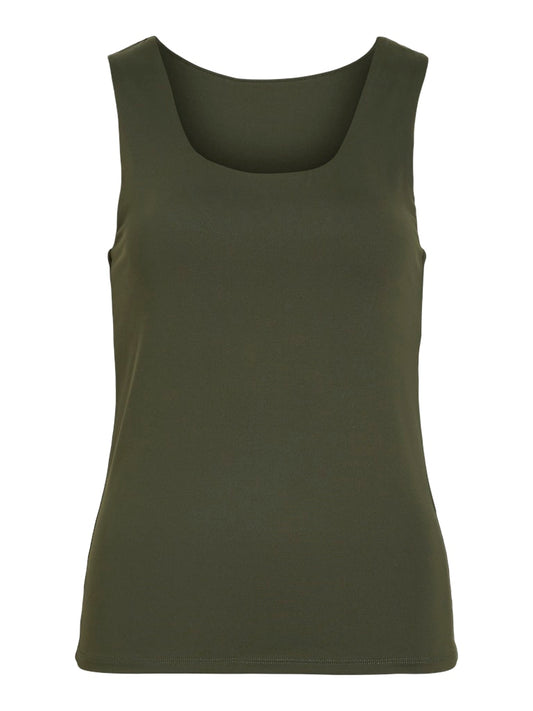 VIKENZA U-NECK S/L TANK TOP - Forest Night