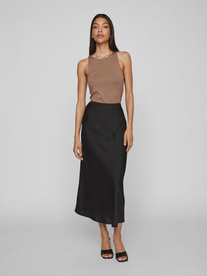VIELLETTE HW MIDI SKIRT - Black