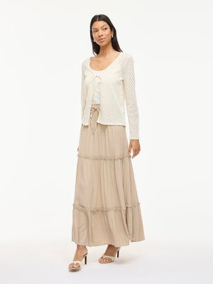 VIMESA HW MAXI SKIRT - Feather Gray