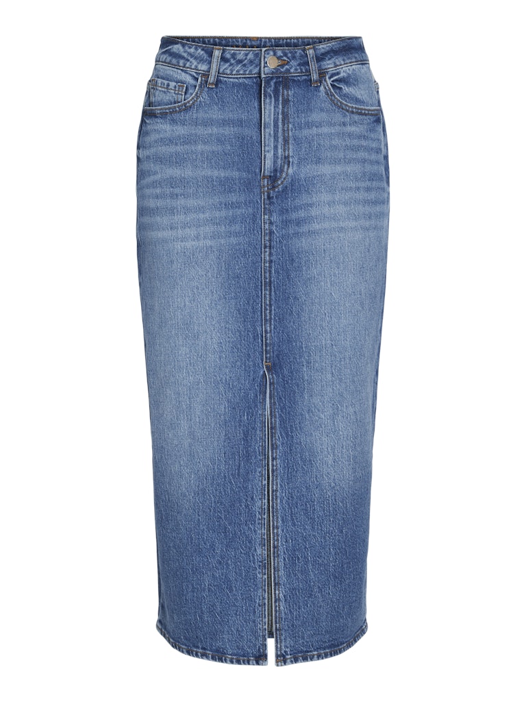 VIJAF HW MIDI DENIM SKIRT-Medium Blue Denim