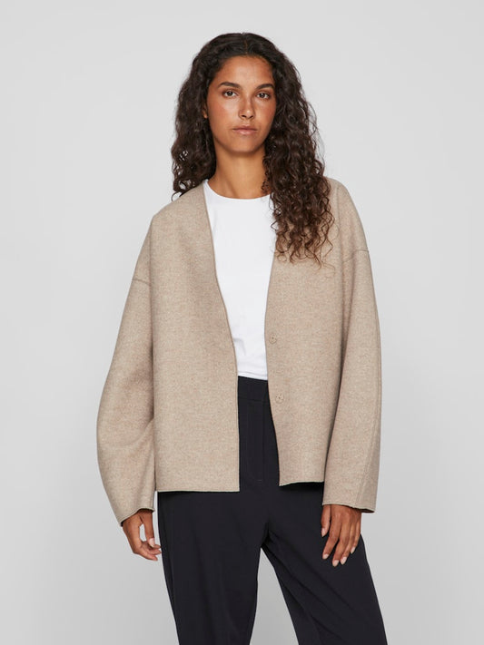 VIJUICE LOOSE L/S JACKET - Natural Melange
