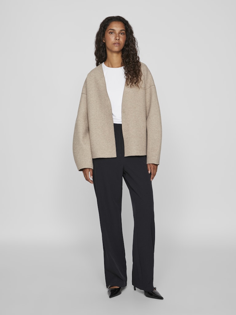 VIJUICE LOOSE L/S JACKET - Natural Melange