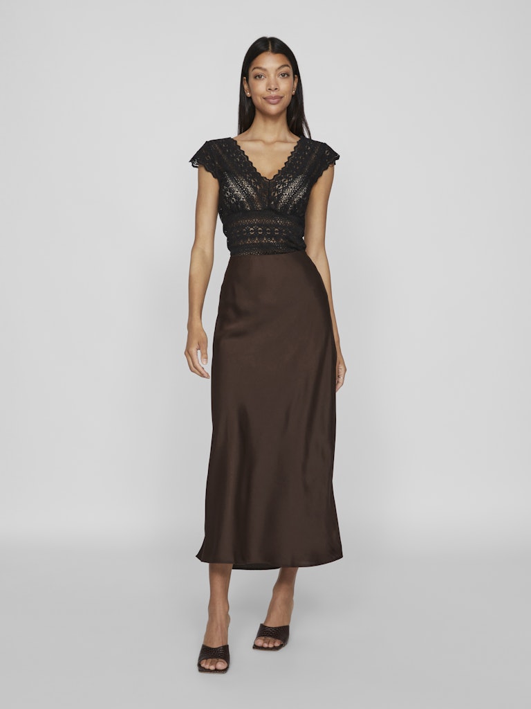 VIELLETTE HW MIDI SKIRT - Coffee Bean