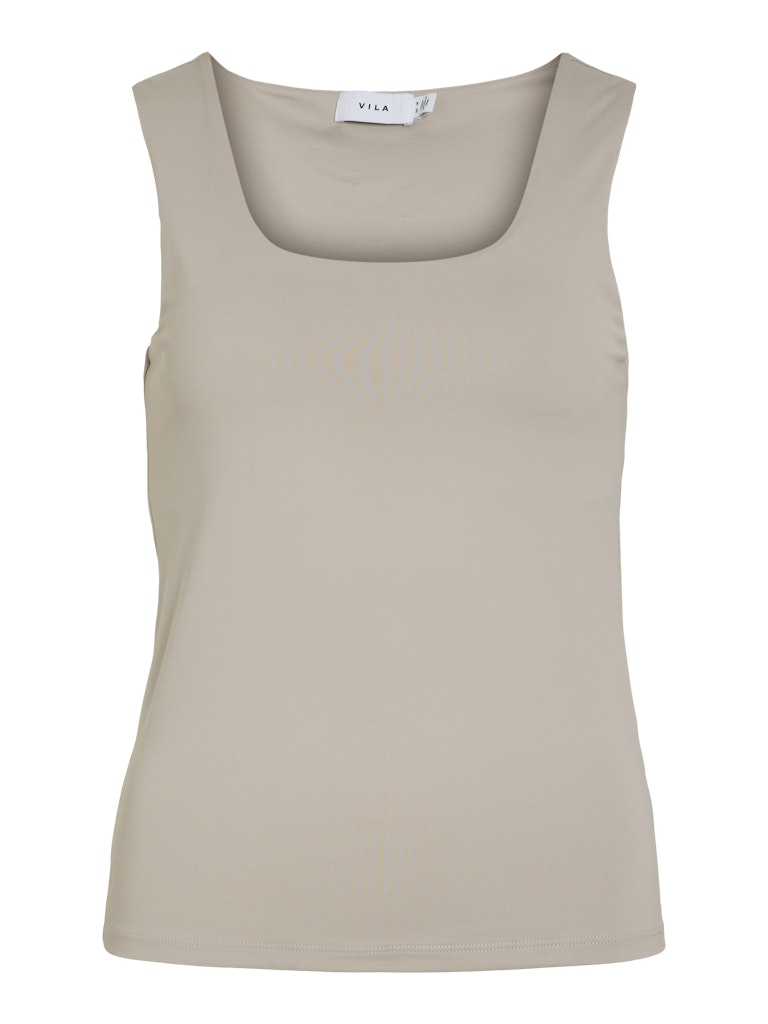 VIKENZA U-NECK S/L TANK TOP - Silver Gray