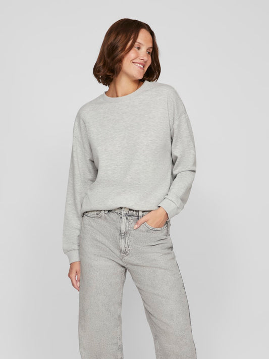 VISANDY L/S SWEAT TOP - Light Grey Melange