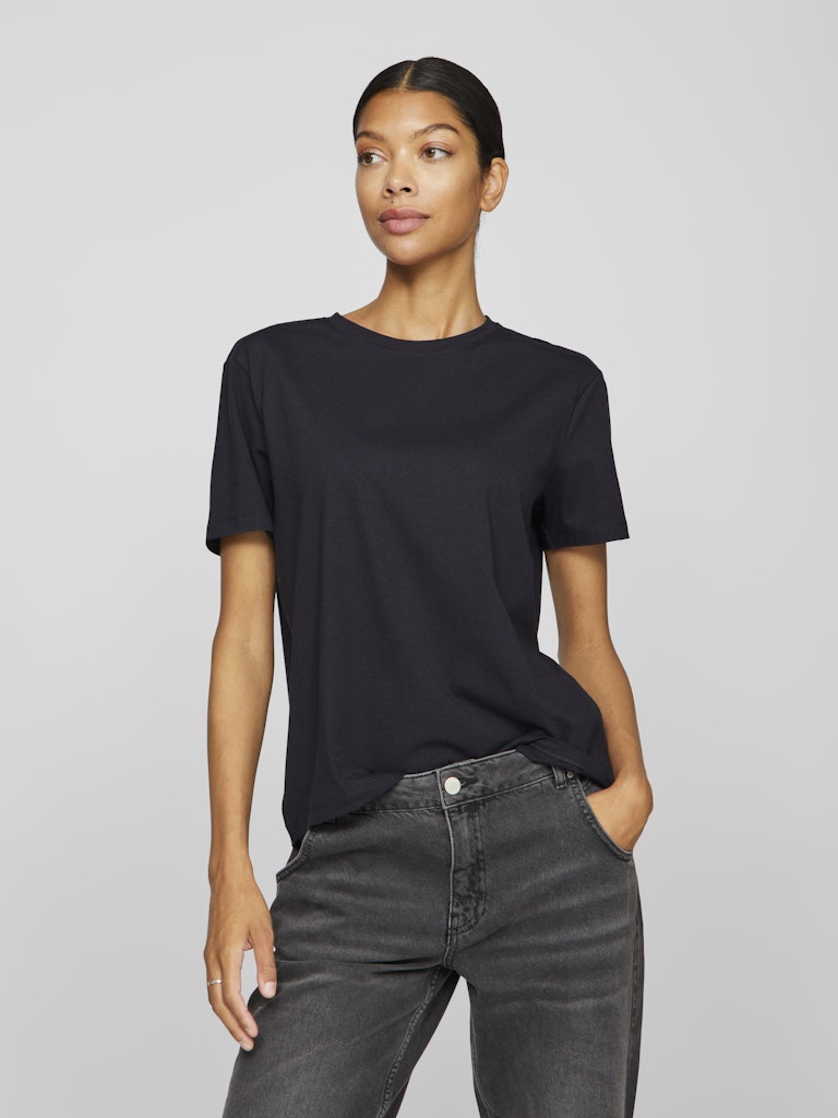 VINORA S/S T-SHIRT - Black Beauty