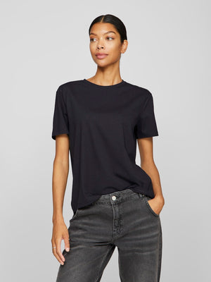 VINORA S/S T-SHIRT - Black Beauty