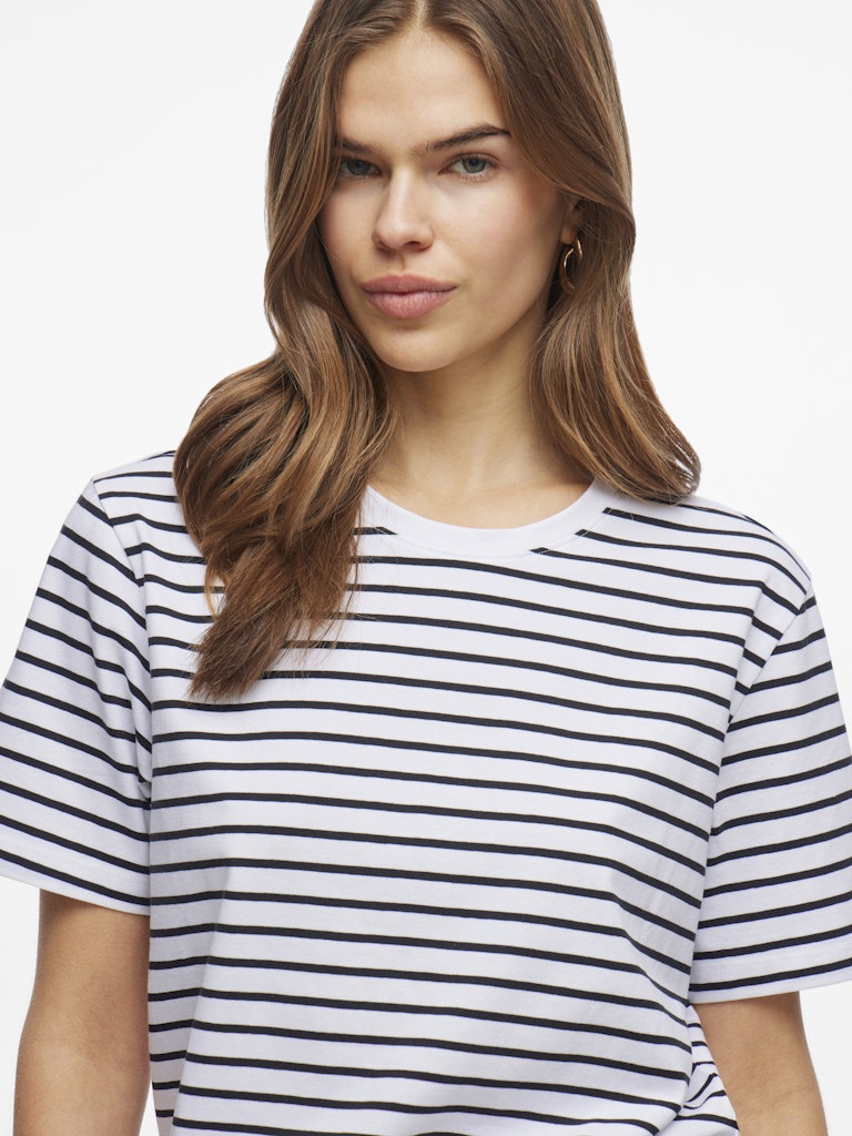VINORA S/S YD T-SHIRT - Black/Bright White