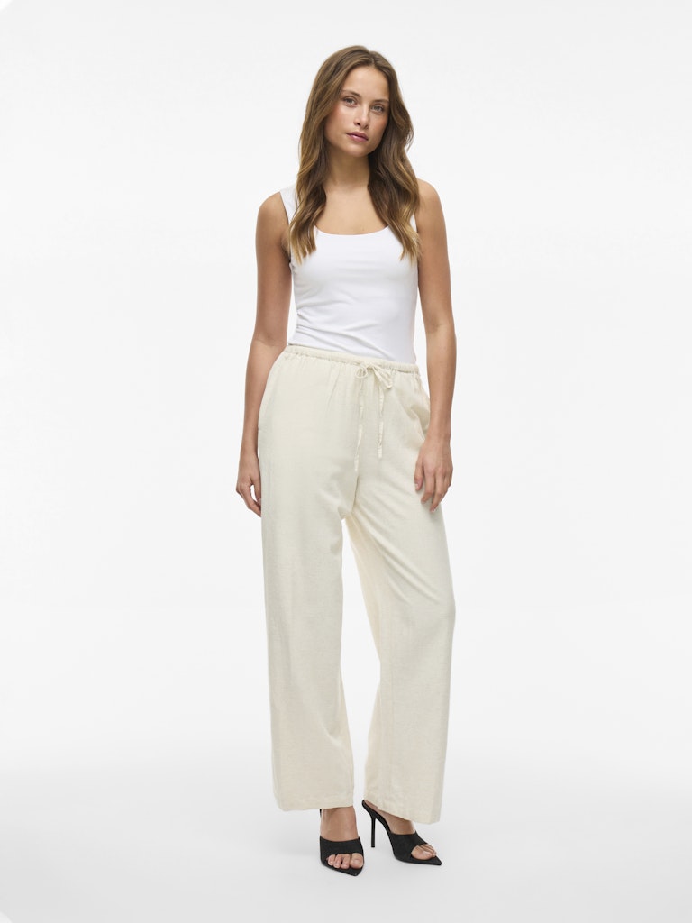 VIPRISILLA RW PANTS - Super Light Natural Melange