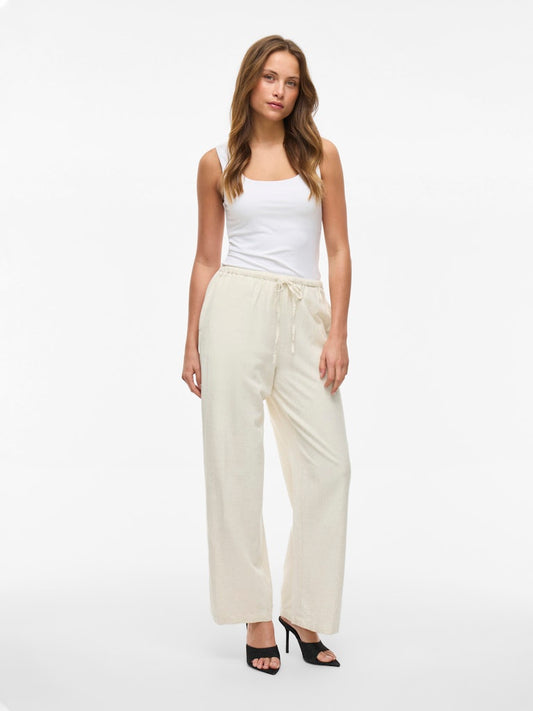 VIPRISILLA RW PANTS - Super Light Natural Melange