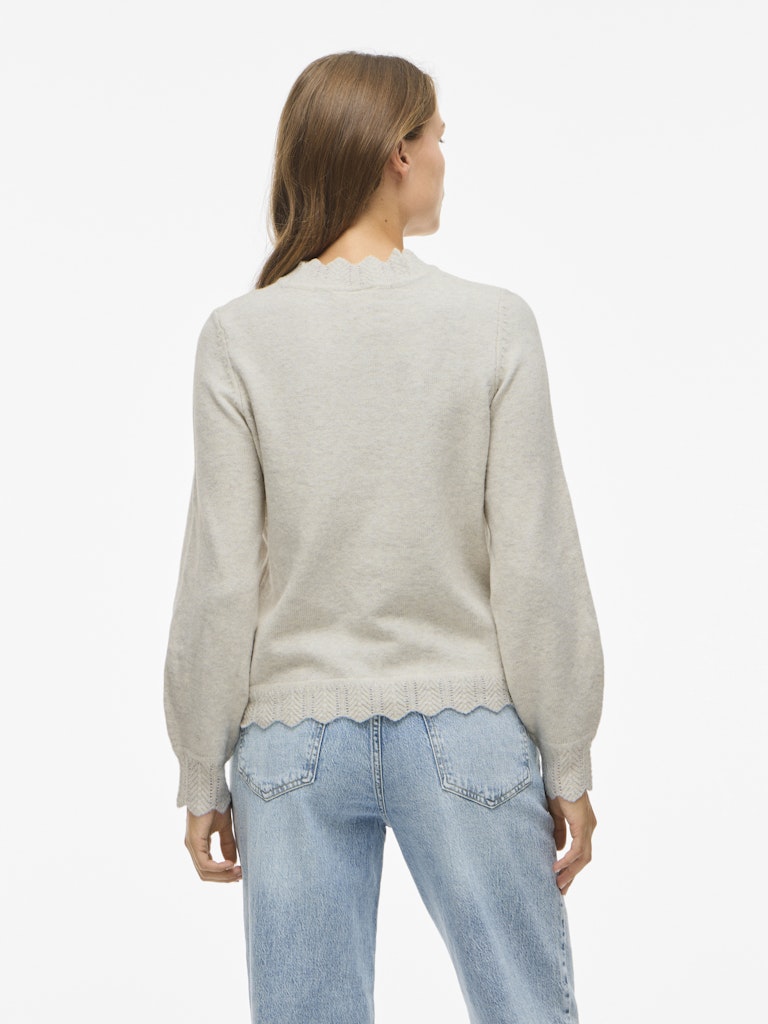 VINIKOLINA O-NECK L/S KNIT TOP - Falcon