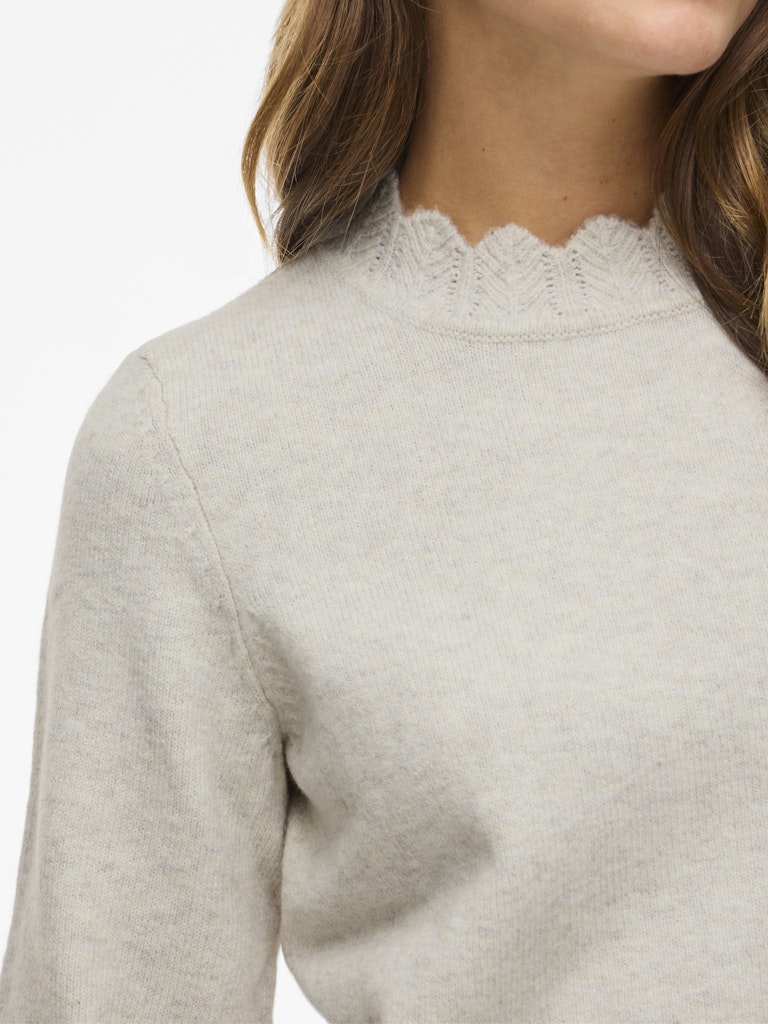 VINIKOLINA O-NECK L/S KNIT TOP - Falcon