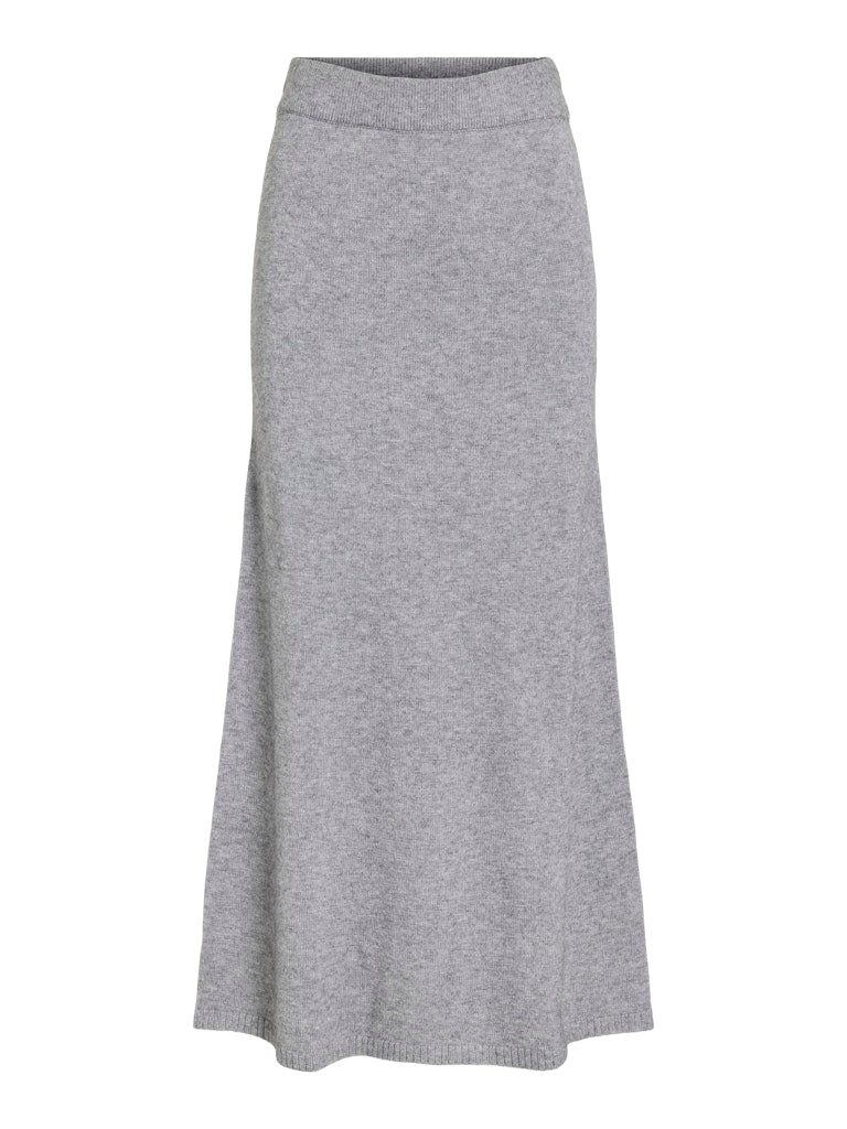 VIRIL ANKLE KNIT SKIRT - Medium Grey Melange