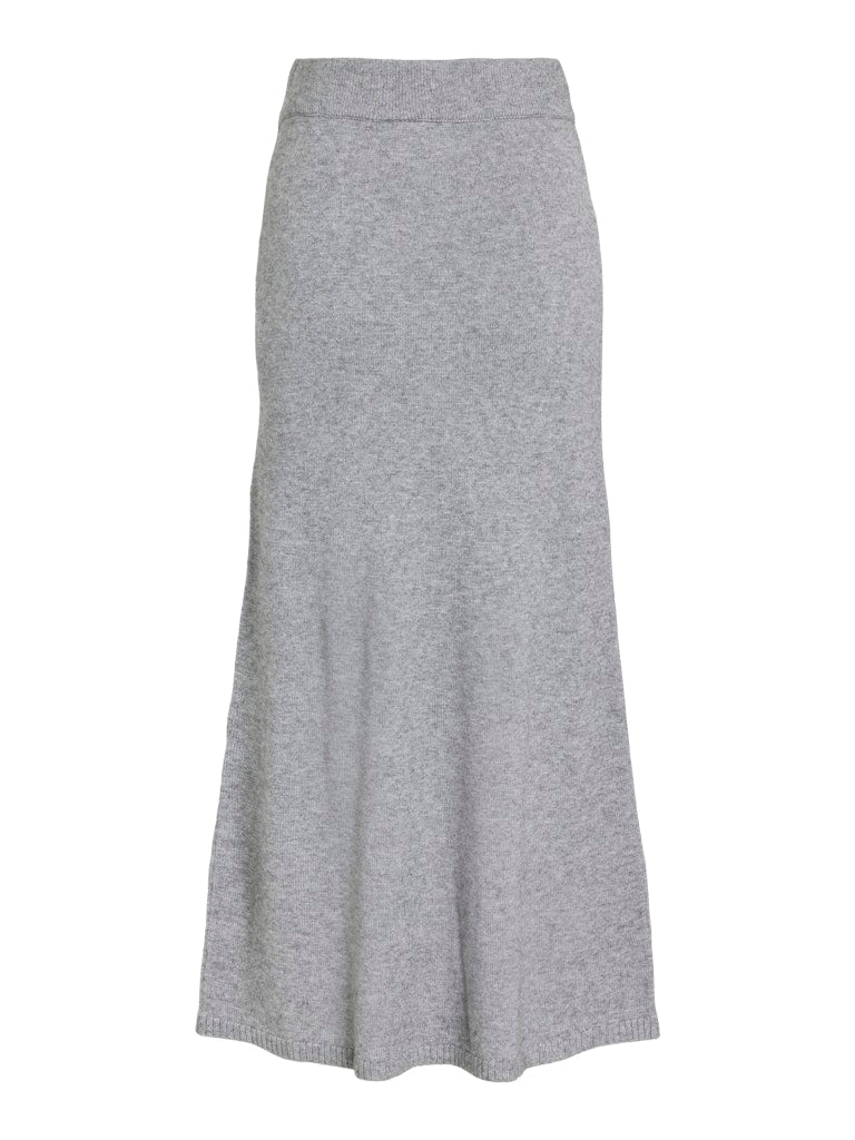 VIRIL ANKLE KNIT SKIRT - Medium Grey Melange