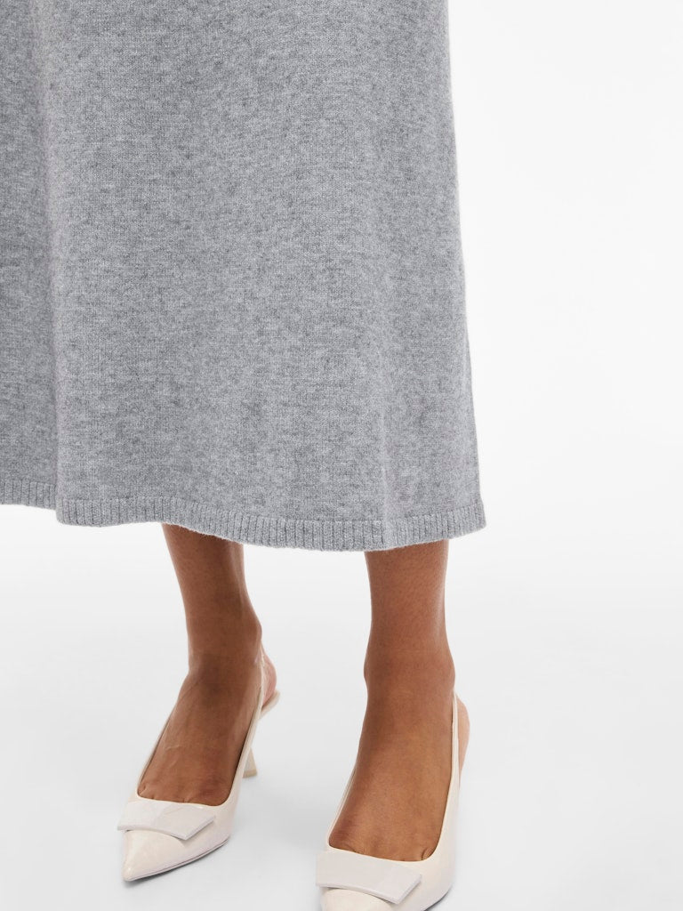 VIRIL ANKLE KNIT SKIRT - Medium Grey Melange