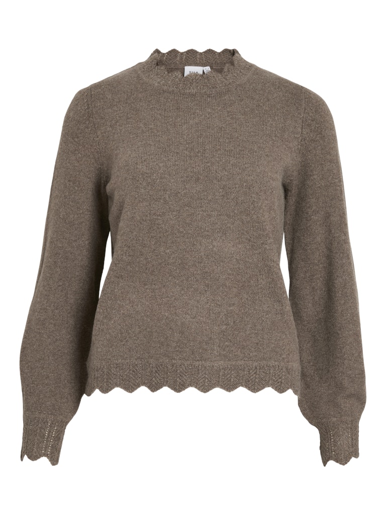 VINIKOLINA O-NECK L/S KNIT TOP - Falcon