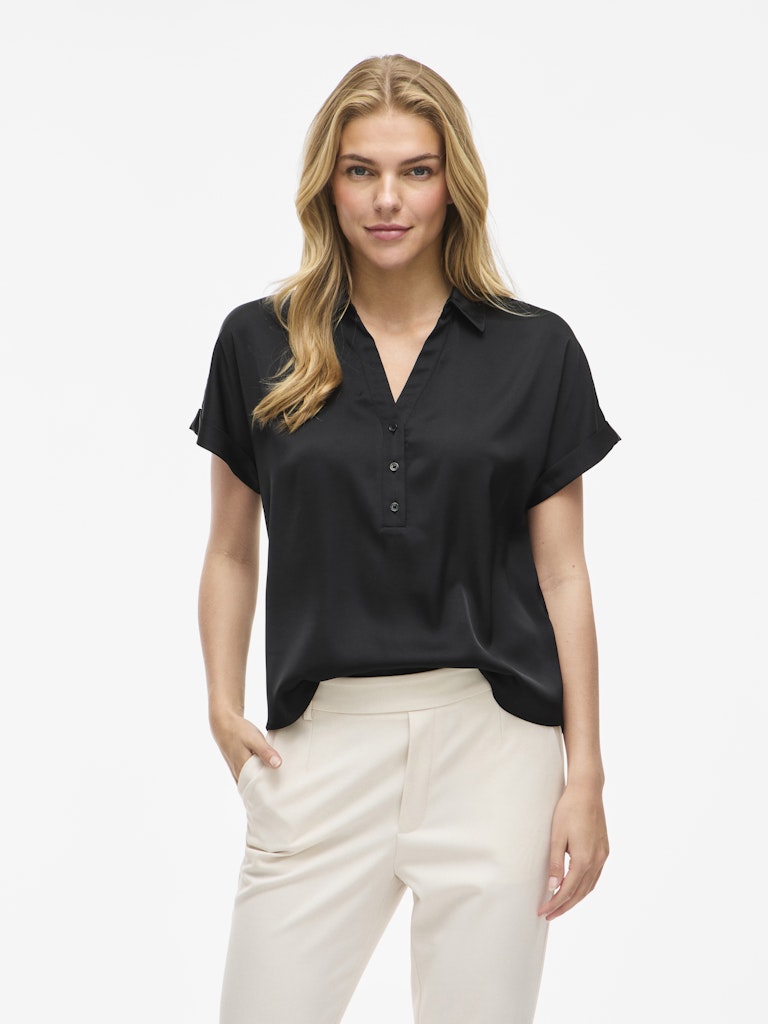 VIENNA RAVENNA S/S TOP - Black Beauty