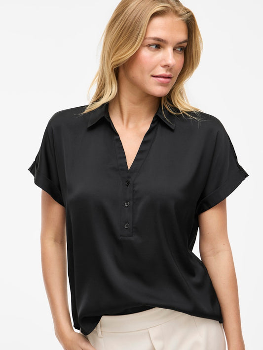 VIENNA RAVENNA S/S TOP - Black Beauty