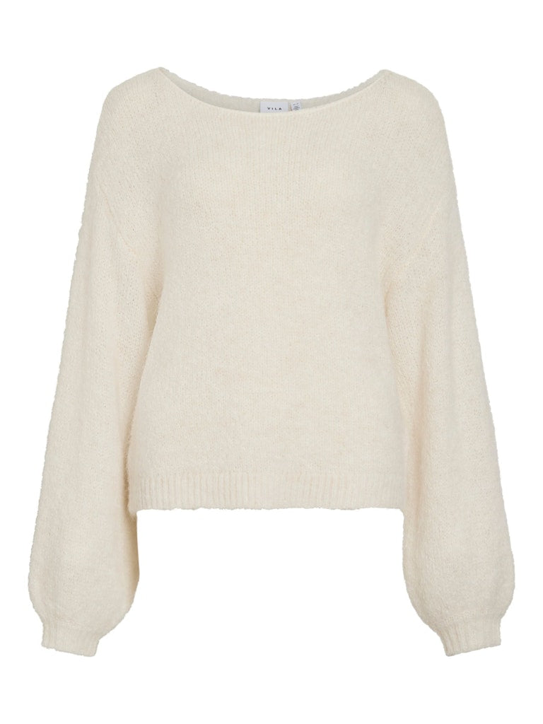 VIMARLEY L/S KNIT PULLOVER - Egret