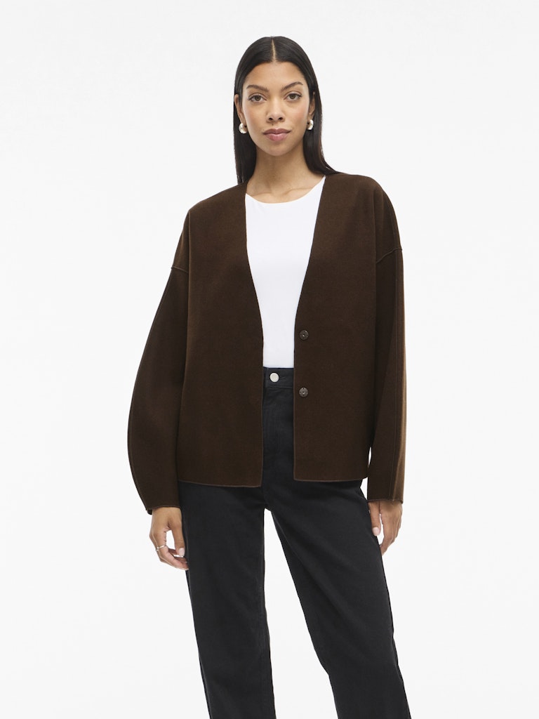 VIJUICE LOOSE L/S JACKET - Coffee Bean