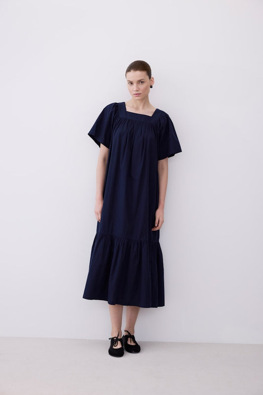 VIJUNE 2/4 MIDI DRESS - Black