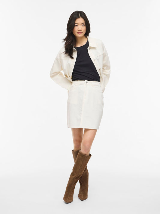 VIKAJA JAF DENIM SKIRT- Cloud Dancer