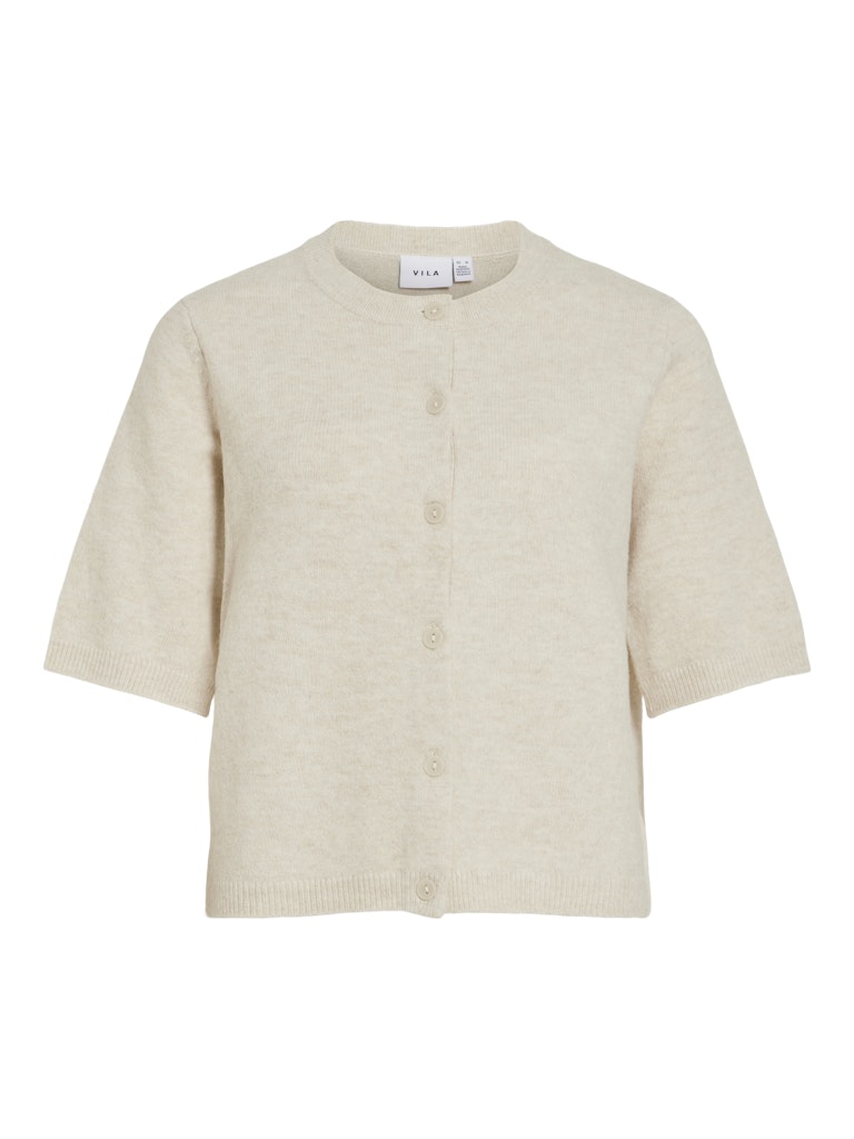 VILIGA 2/4 O-NECK KNIT CARDIGAN - Birch Melange