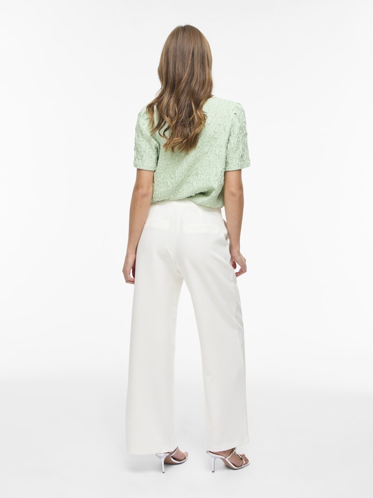 VIGERY WINNIE HW WIDE PANTS - Cloud Dancer