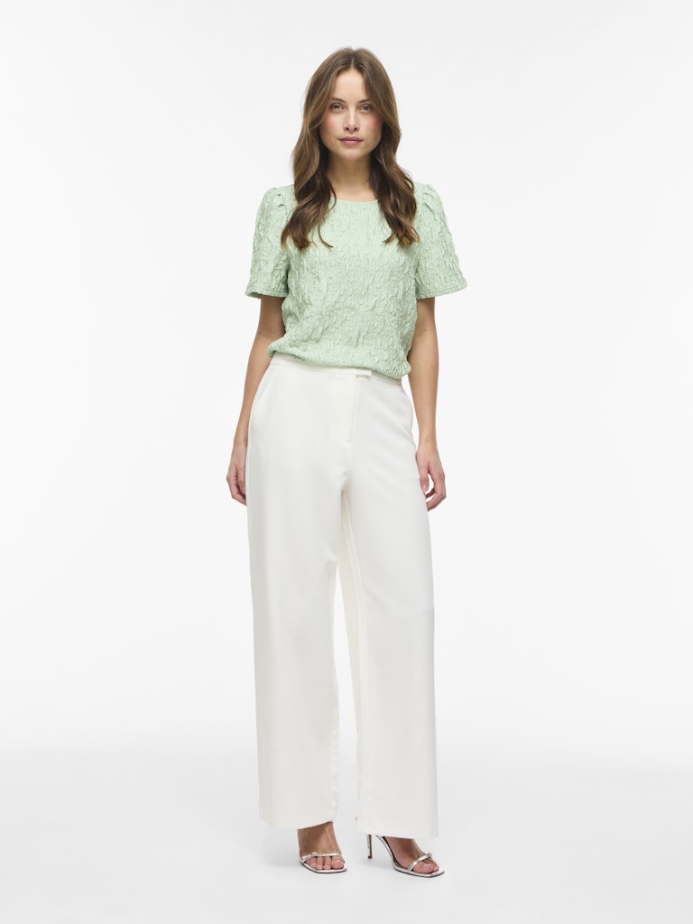 VIGERY WINNIE HW WIDE PANTS - Cloud Dancer