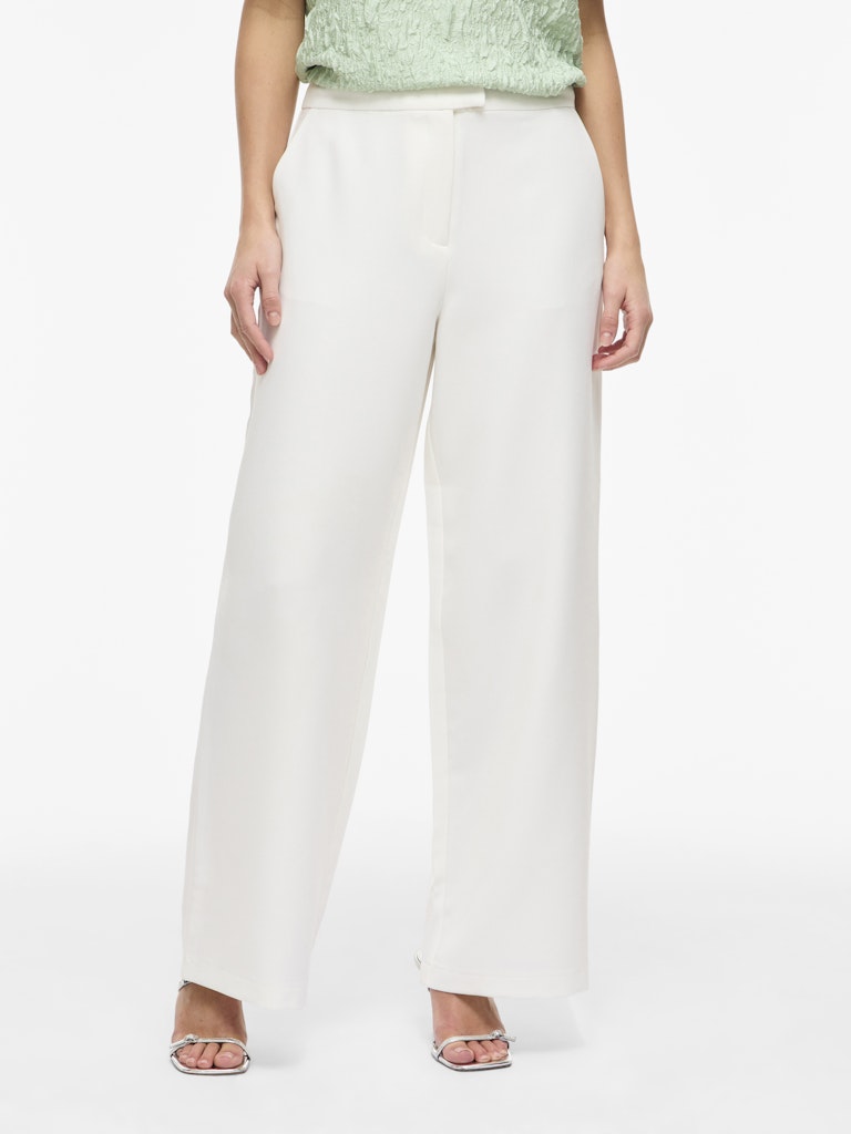 VIGERY WINNIE HW WIDE PANTS - Cloud Dancer