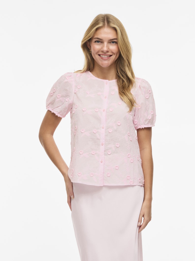 VISIMONE O-NECK S/S TOP - Cherry Blossom