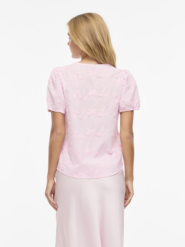 VISIMONE O-NECK S/S TOP - Cherry Blossom