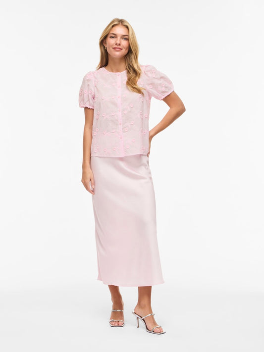 VISIMONE O-NECK S/S TOP - Cherry Blossom