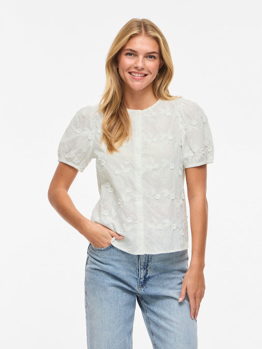 VISIMONE O-NECK S/S TOP - Snow White
